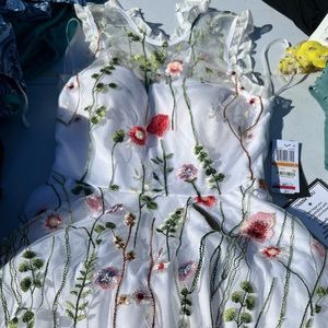 White floral dress
